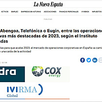 ITP Aero, Abengoa, Telefnica o Eugin, entre las operaciones corporativas ms destacadas de 2023, segn el Instituto Coordenadas